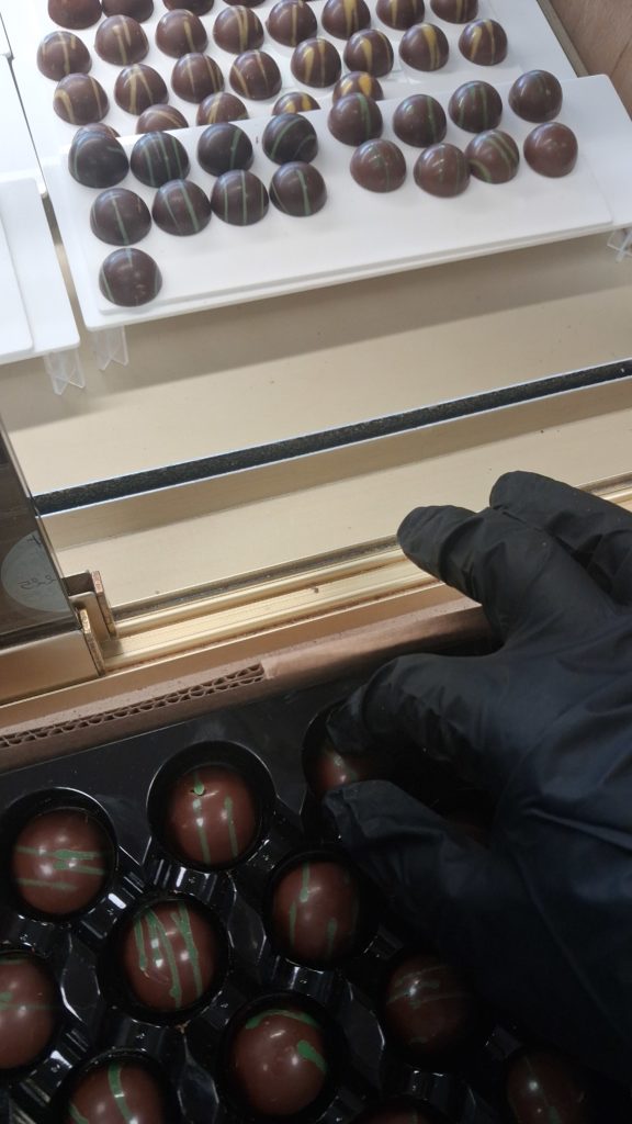 mise en place de la vitrine